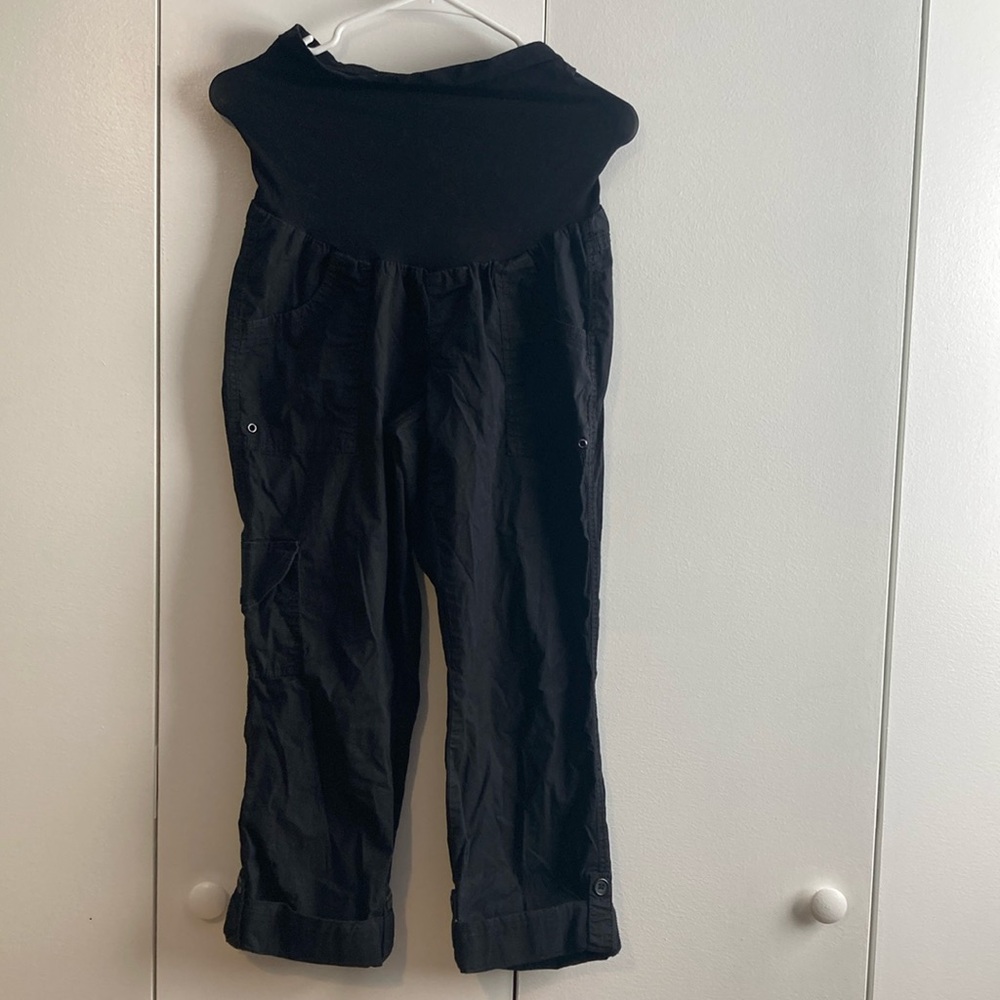 Oh Baby By Motherhood Marernity Black Convertible Cargo Pants Women’s  Medium